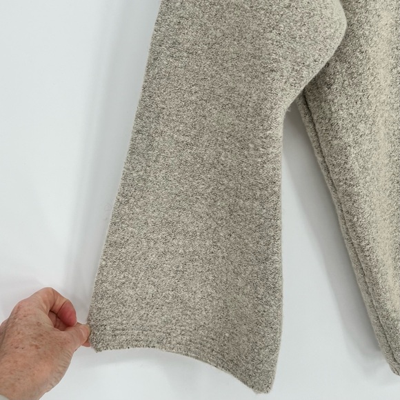 Zara Women's Bell Sleeve Mock Neck Knit Sweater Size XL Oatmeal Pullover Cozy - Picture 7 of 11